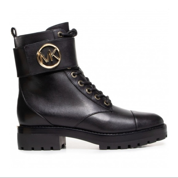 NIB Michael Kors Tatum Combat Leather Boots - Picture 2 of 6